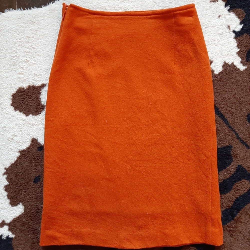 JEAN PAUL wool orange skirt